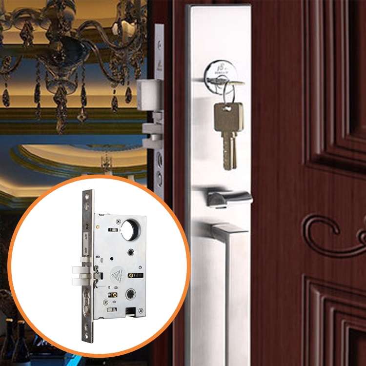 Residential Mortise Door Lock Set Round Safe Mortise Lock Cylinder