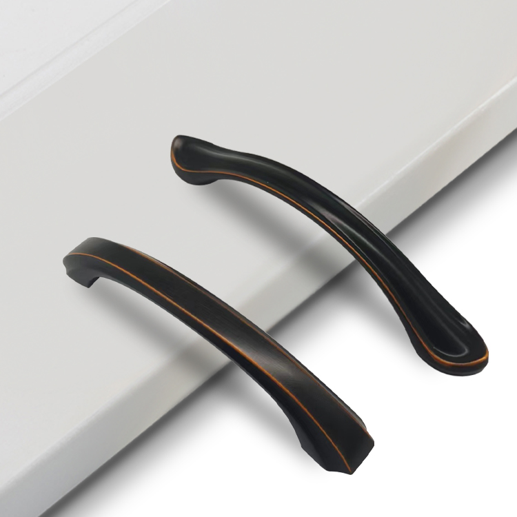 Moder Black Cabinet Pulls Handle alloy Casting pull Kitchen Furniture zinc alloy drawer Handle
