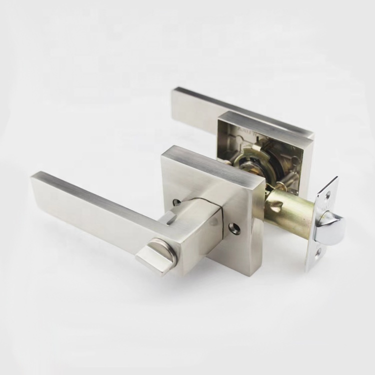 Door Handles Lever Lock With Lock Interior Doors Square Lever Zinc Alloy Square 3 Lever Knob Door Lock