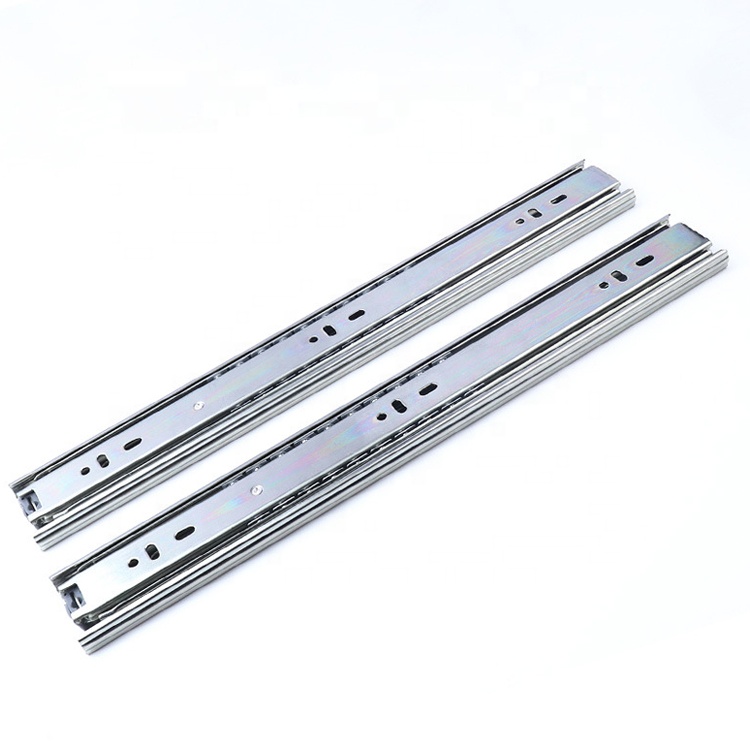45MM Bottom Mounting Cabinet Heavy Duty Under Mount Push To Open Soft Close Ball Bearing Cabinet Drawer Slide