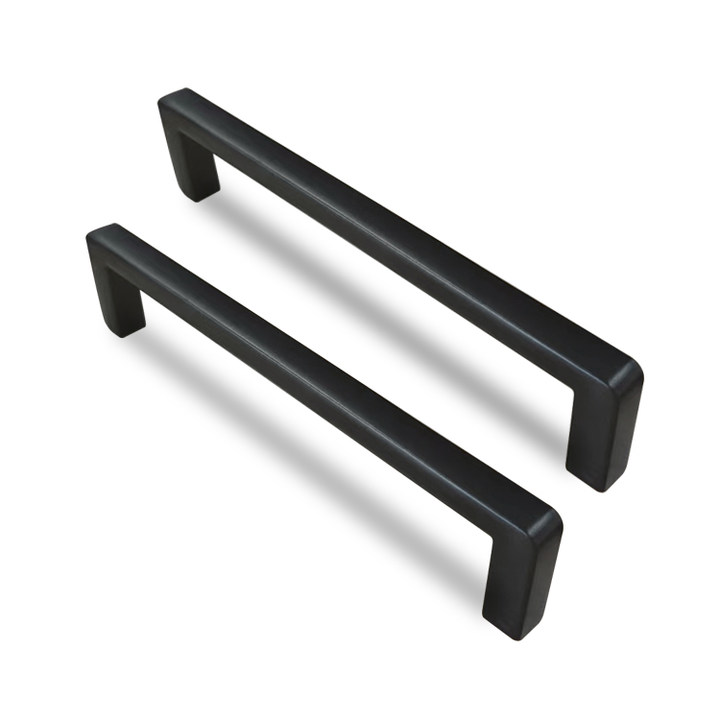 Matte Black Wardrobe metal Drawer Door Square Modern cabinet handle Furniture Pull handle cabinet handles