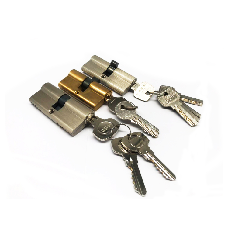 Good quality cheap double open  wooden doors lock cylinder and brass door lock cylinder