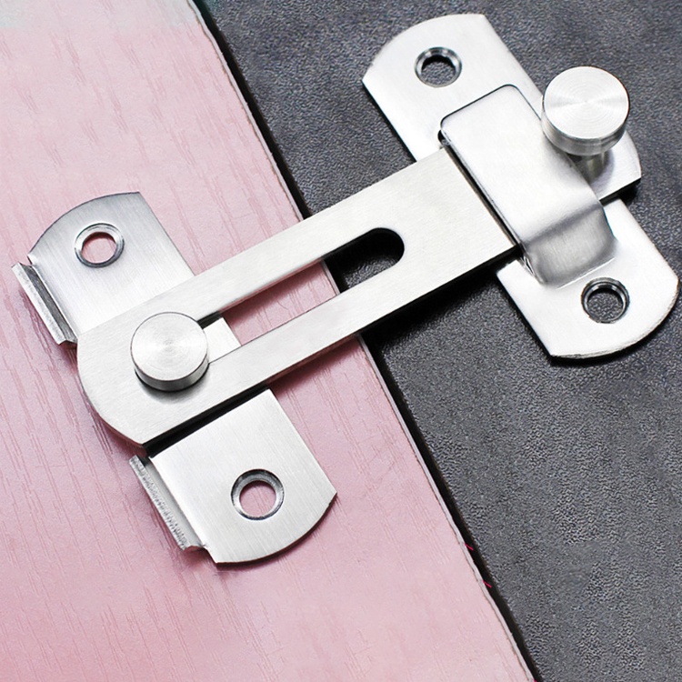 90 Degree Stainless Steel Security Keyless Hotel Black Sliding Door Handle Lock Gate Latch Hardware