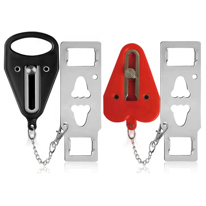 Kunci portabel untuk pintu Keamanan Rumah Loker Pintu Travel Lock down Portable Door Locks