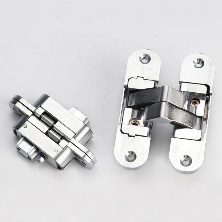 Three-dimensional Adjustable Cross Concealed Hinge Zinc Alloy Invisible Silent Furniture Door Hinge