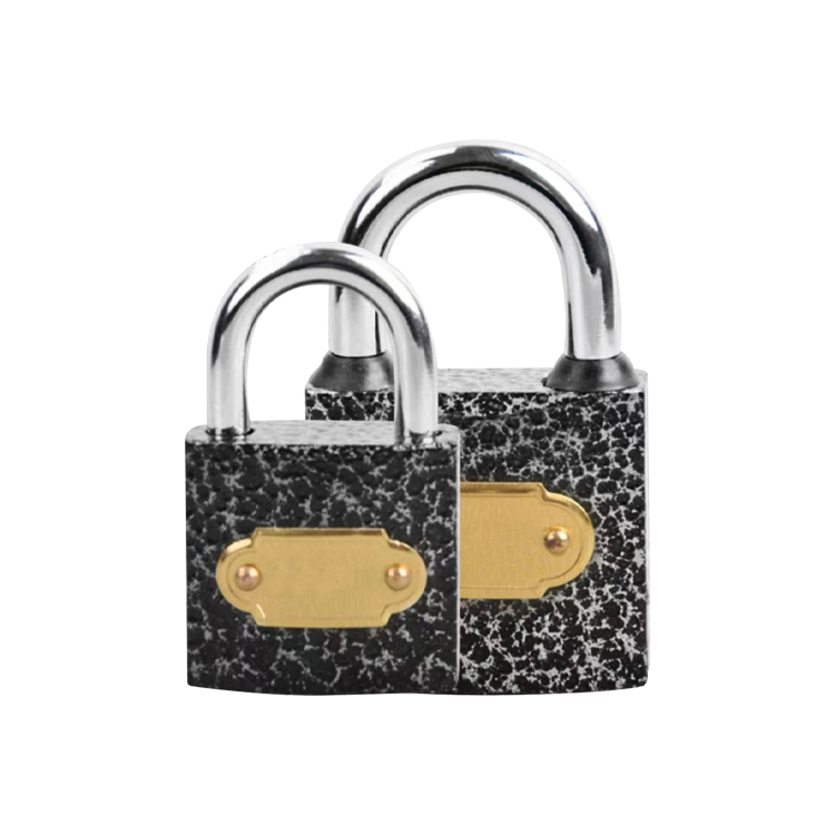 Cheap price Sample available double waterproof ring black iron box lock Custom safety Iron lock and key Padlock