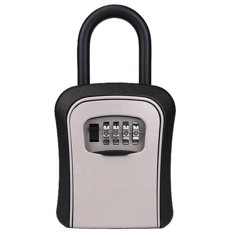Wall Mount 4 Digit Key Storage Box Lock Keys Cabinet Security Combination Heavy Lock Storage Lock Box Outdoor Keys Box